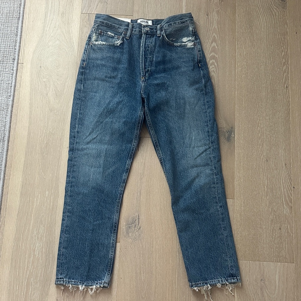 NWT Agolde Women's Riley crop high rise straight size 26